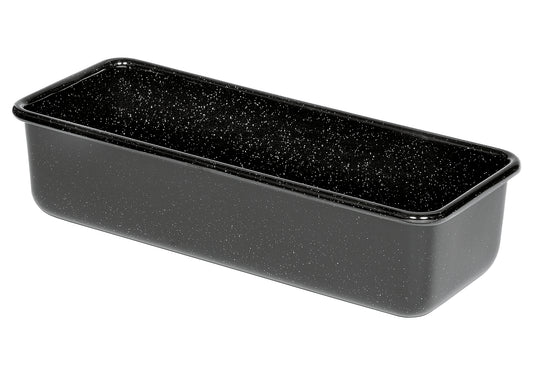 Königskuchenform 30x10cm schwarz Emaille