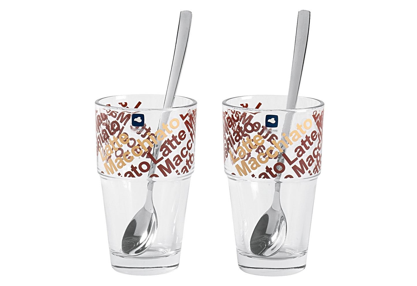 Latte Macchiato Set Café Latte Solo 370 ml 20,2cm 4 teilig