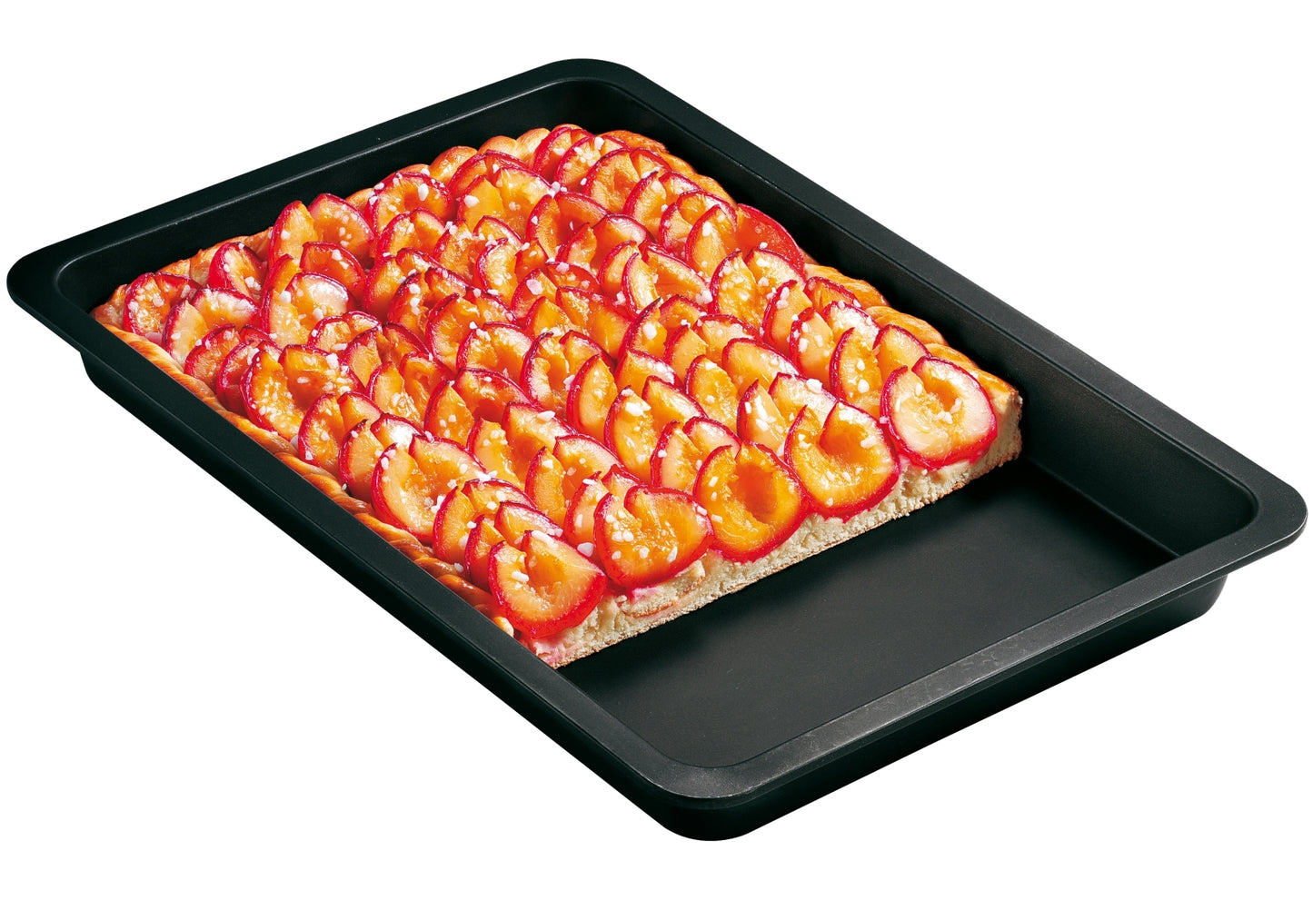 Backblech für Obstkuchen 42x29x5cm schwarz