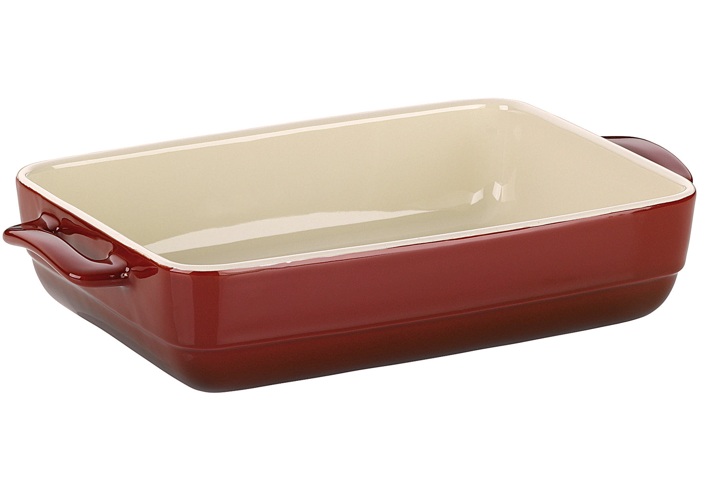 Auflaufform Malin 22,5x12,5x6cm rot/beige