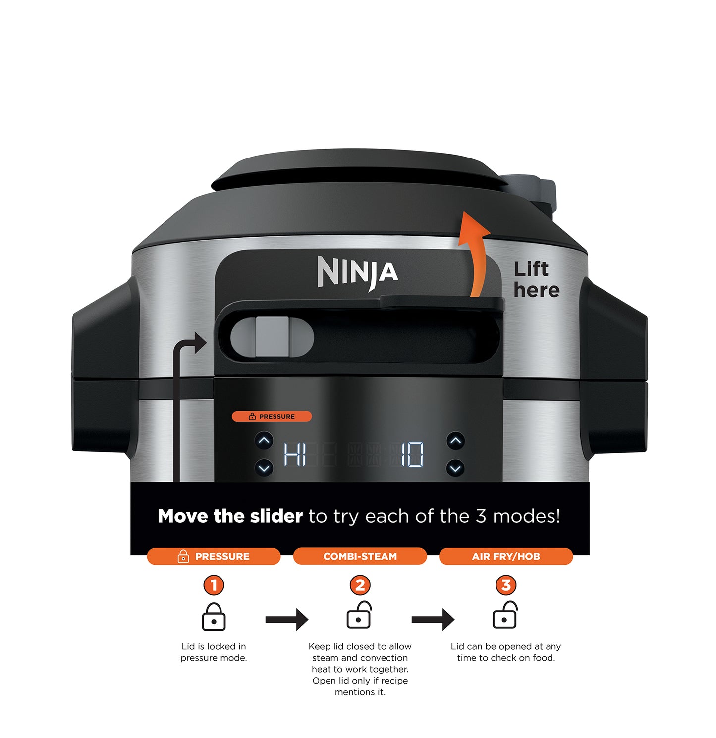 Ninja OL550EU Foodi 11-in-1 SmartLid Multikocher